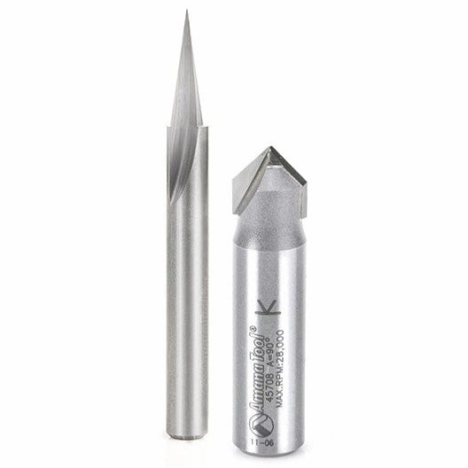 2-piece Signmaking Bit Setfor Axiom CNC Machine by Amana Tool