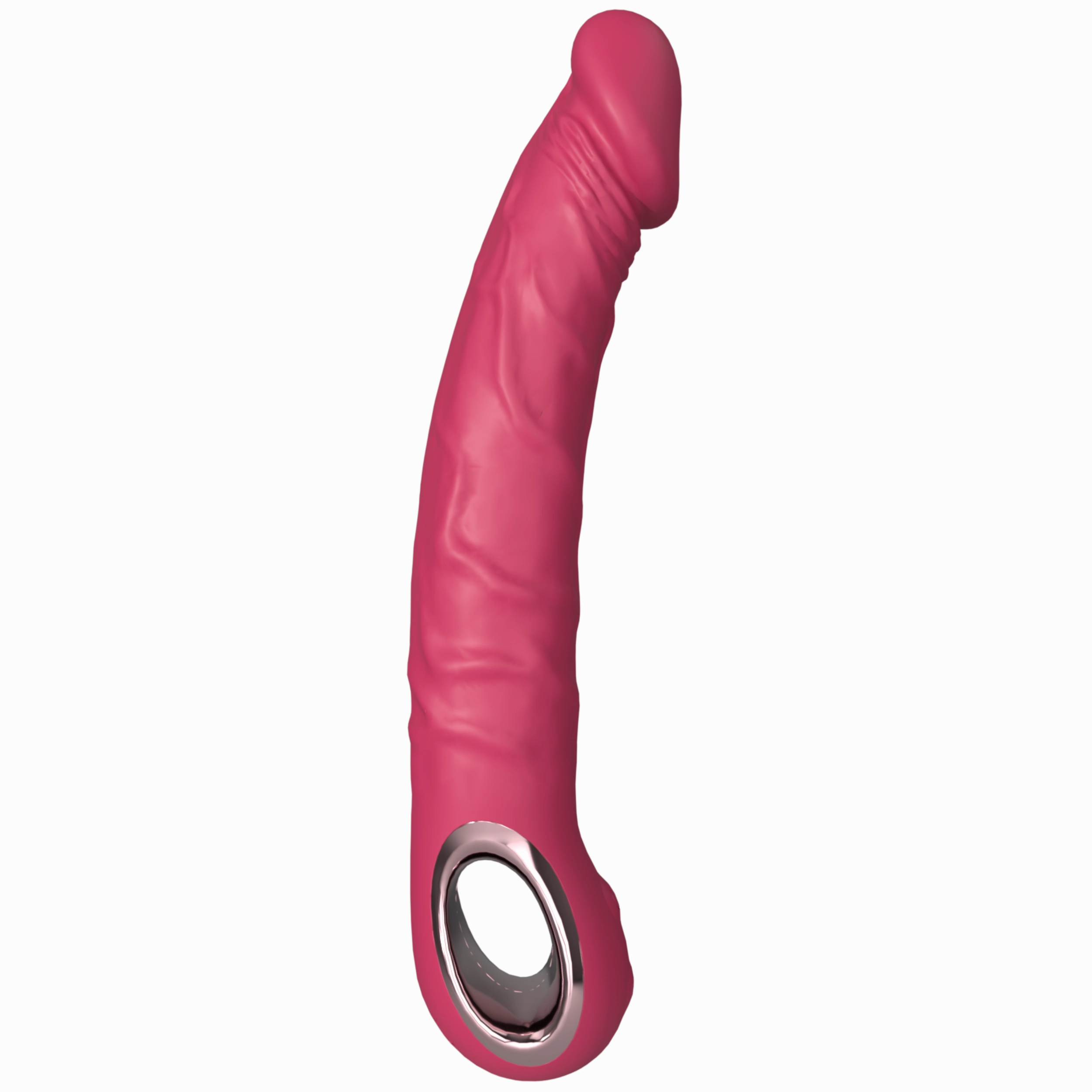 9.5 Inch Veined Vibrating  Silicone Dildo - Deep, Lifelike Penetration!