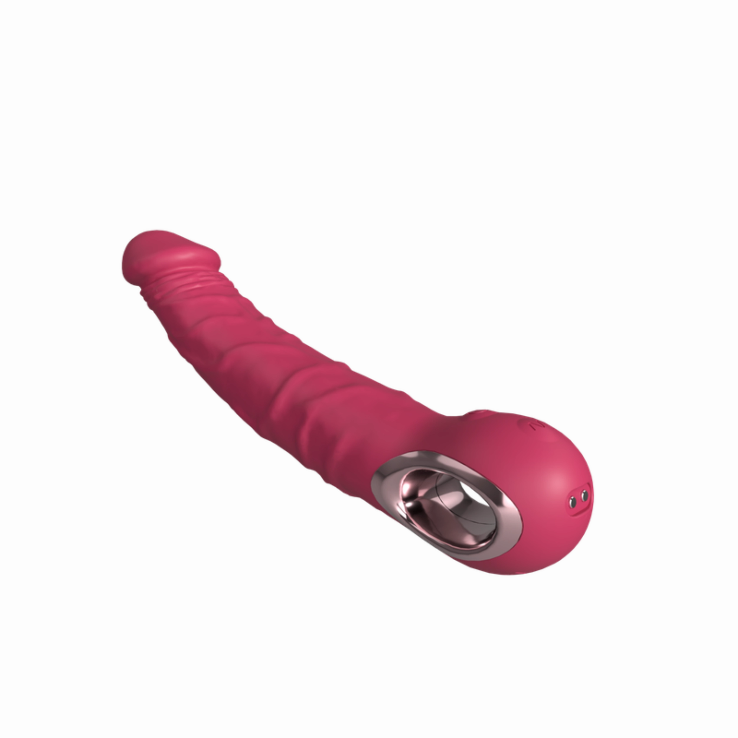 9.5 Inch Veined Vibrating  Silicone Dildo - Deep, Lifelike Penetration!