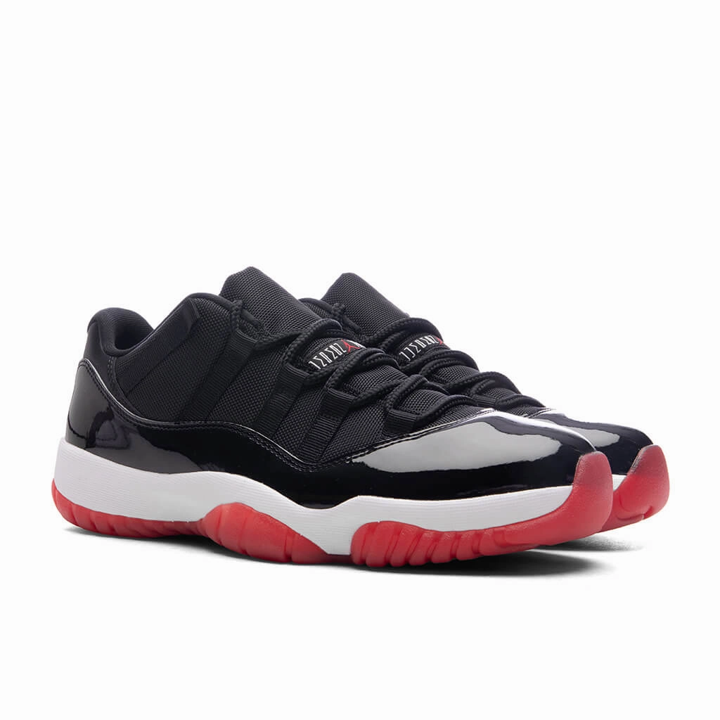 Air Jordan 11 Retro Low 'Bred' (GS) - Black/Varsity Red/White