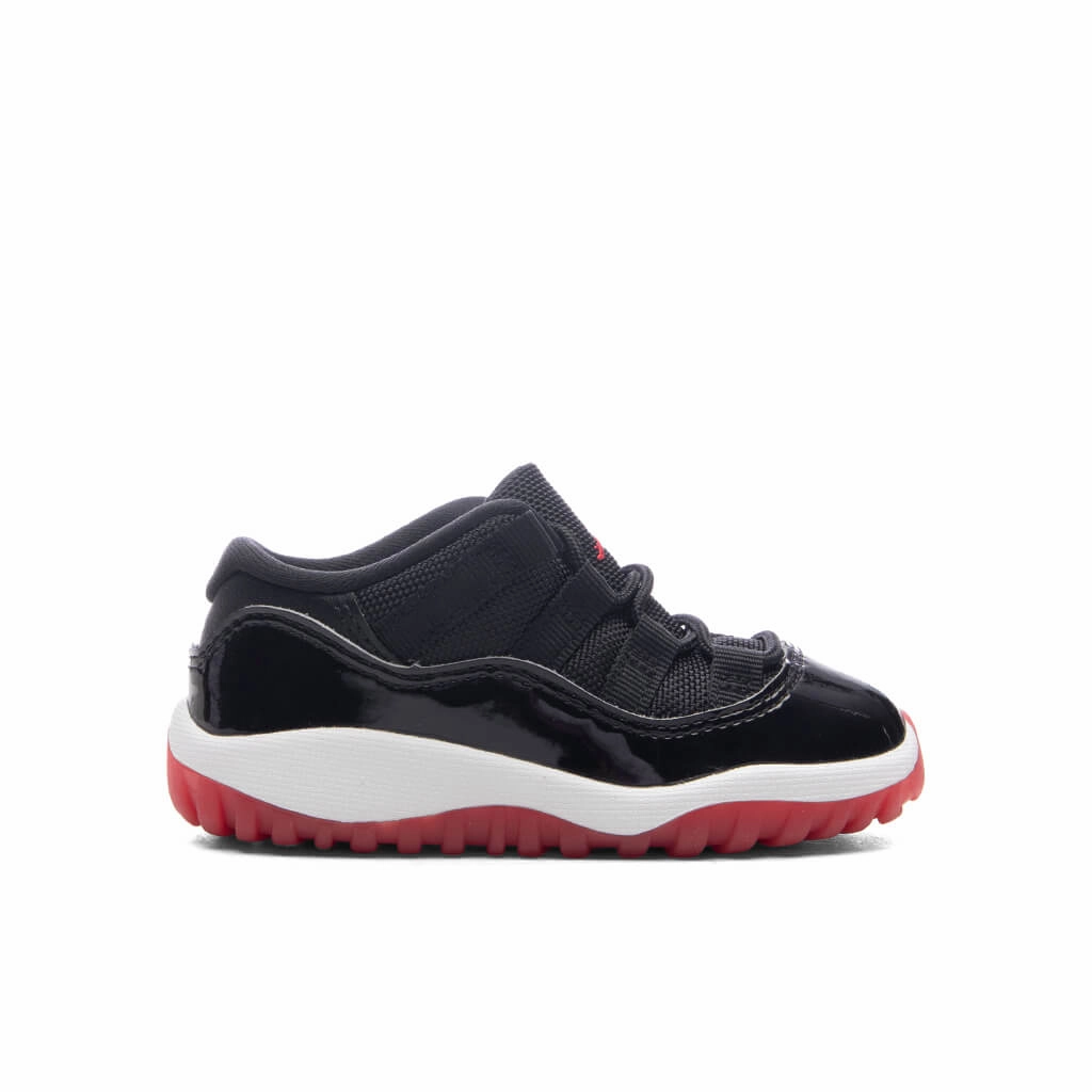 Air Jordan 11 Retro Low 'Bred' (TD) - Black/Varsity Red/White