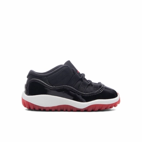 Air Jordan 11 Retro Low 'Bred' (TD) - Black/Varsity Red/White