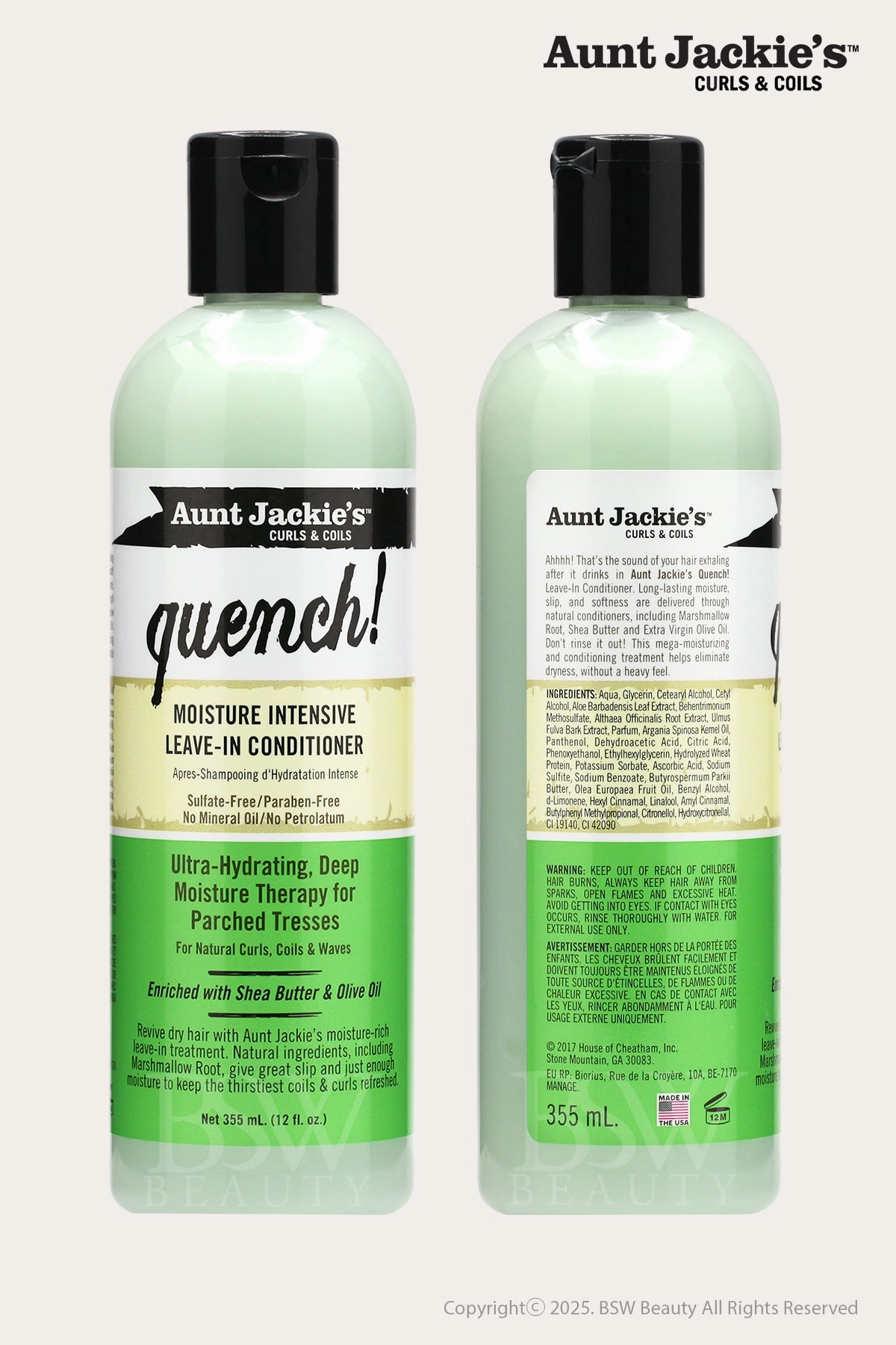 AUNT JACKIES QUENCH! MOISTURE INTENSIVE LEAVE-IN CONDITIONER 12oz