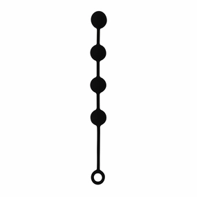 Black Silk Large 4 Anal Beads
