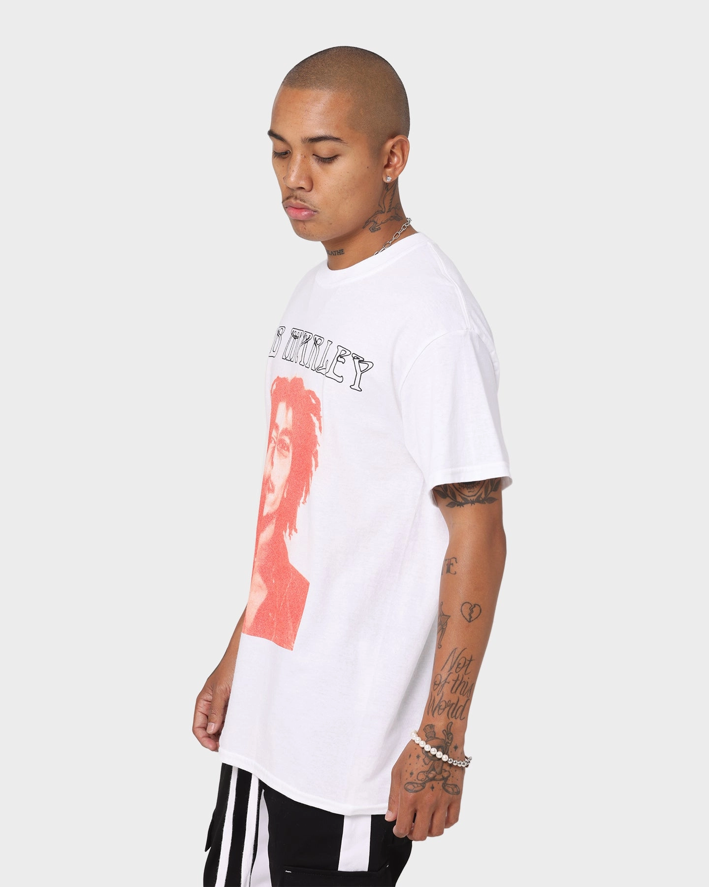 Bob Marley Red Portrait T-Shirt White