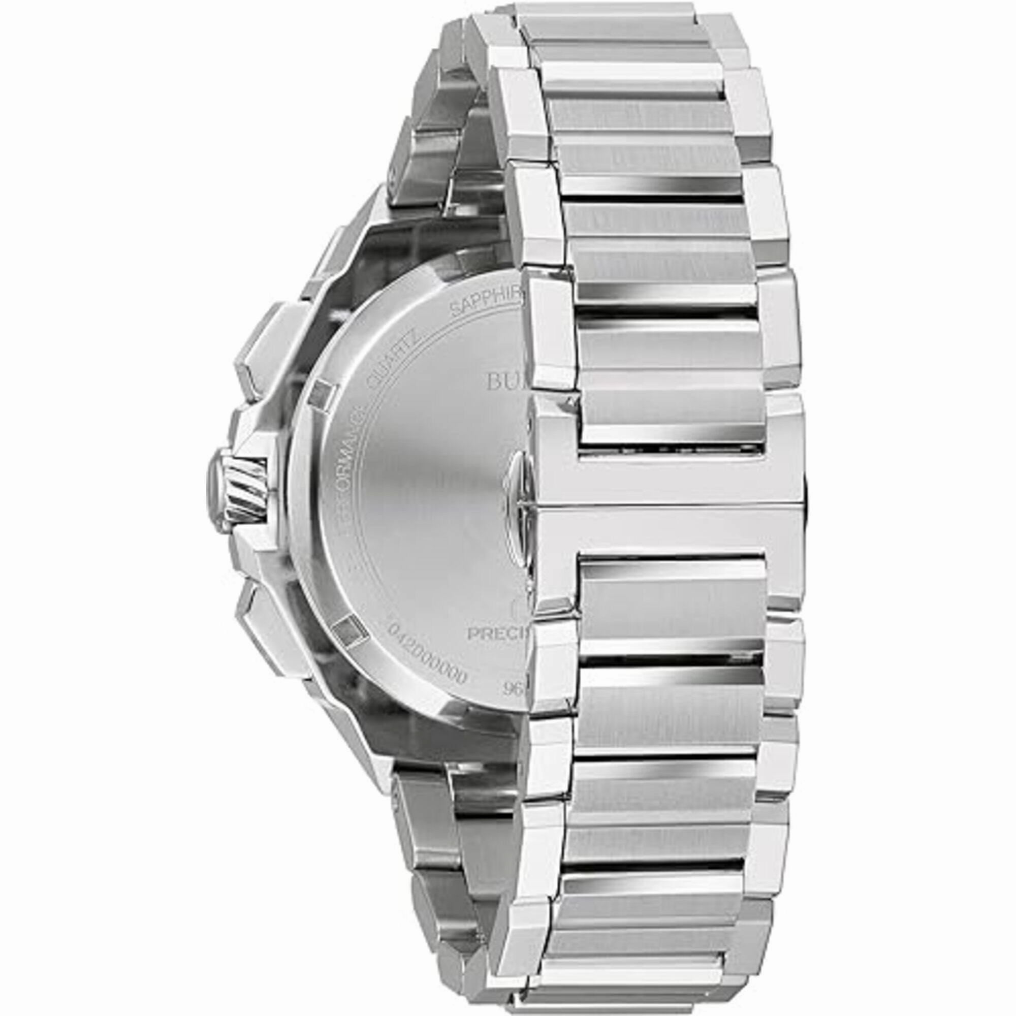 Bulova Men's Watch - Precisionist Chronograph Blue and Silver Dial Bracelet | 96B349