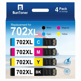 BUNTONER 702XL Ink for Epson 702 Ink Cartridges for Epson