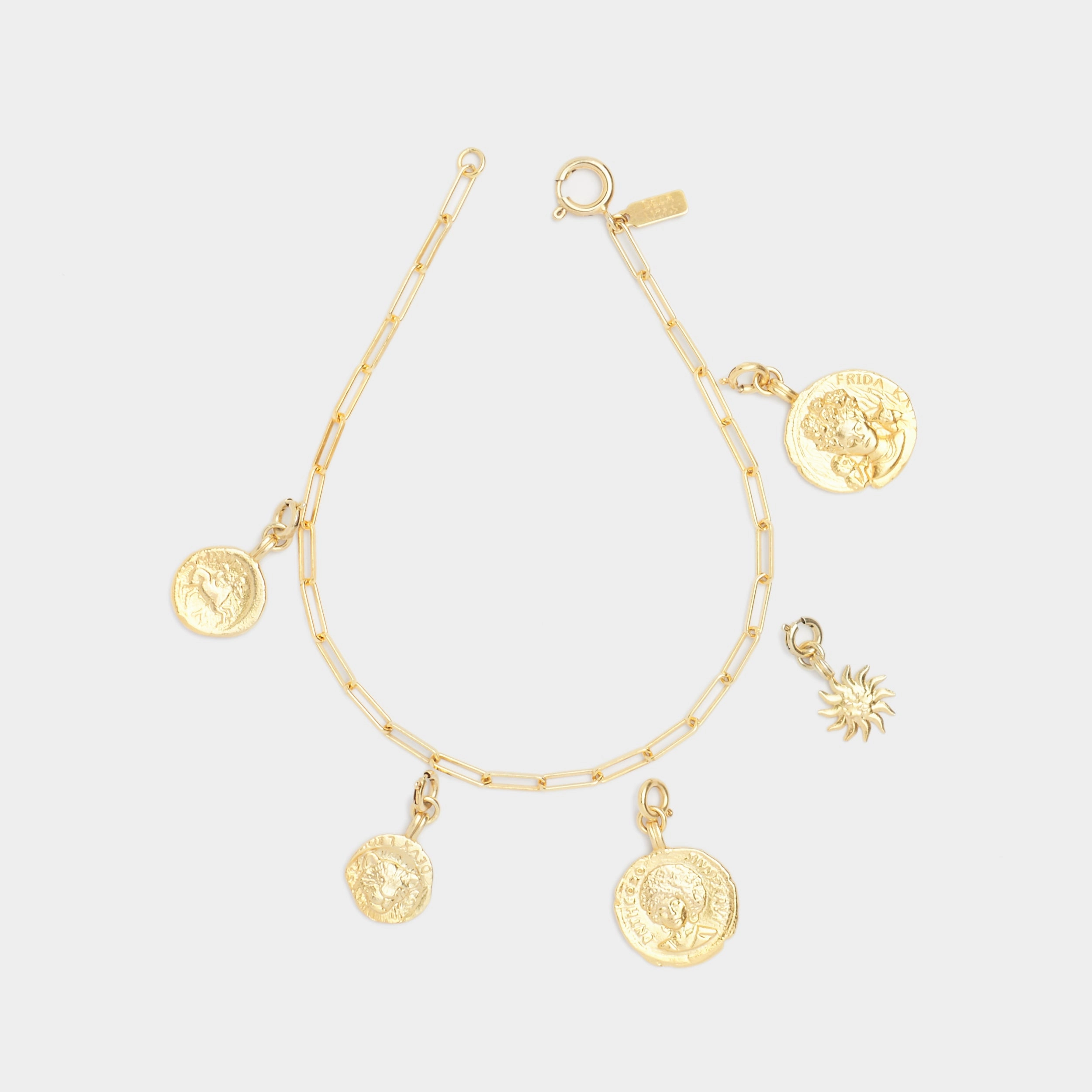Cairo Link Anklet in Gold