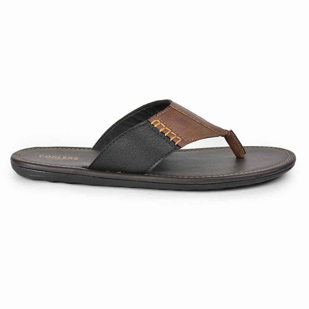 Coolers Casual Tan Slippers For Men AVN-13 By Liberty