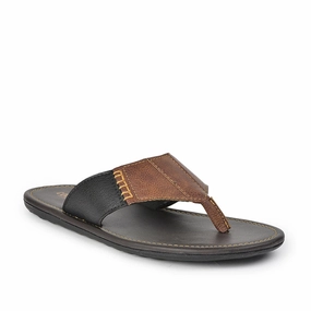 Coolers Casual Tan Slippers For Men AVN-13 By Liberty