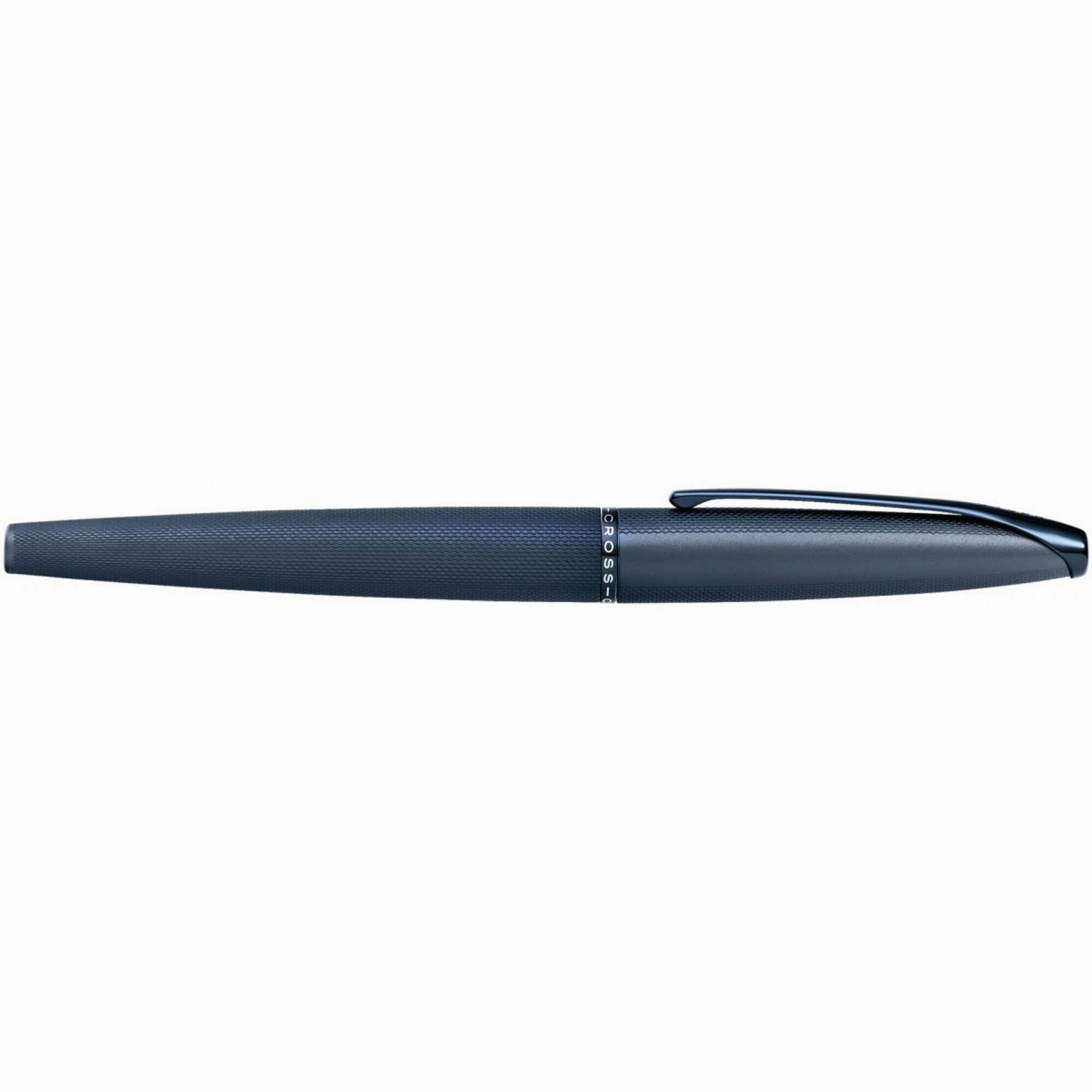 Cross Fountain Pen - ATX Sandblasted Dark Blue Barrel, Medium Steel Nib | 886-45MJ