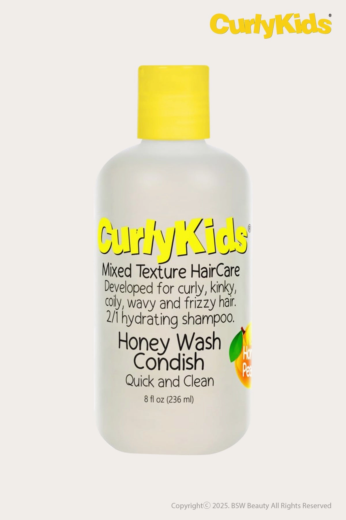 CURLYKIDS HONEY WASH CONDISH QUICK AND CLEAN 8oz
