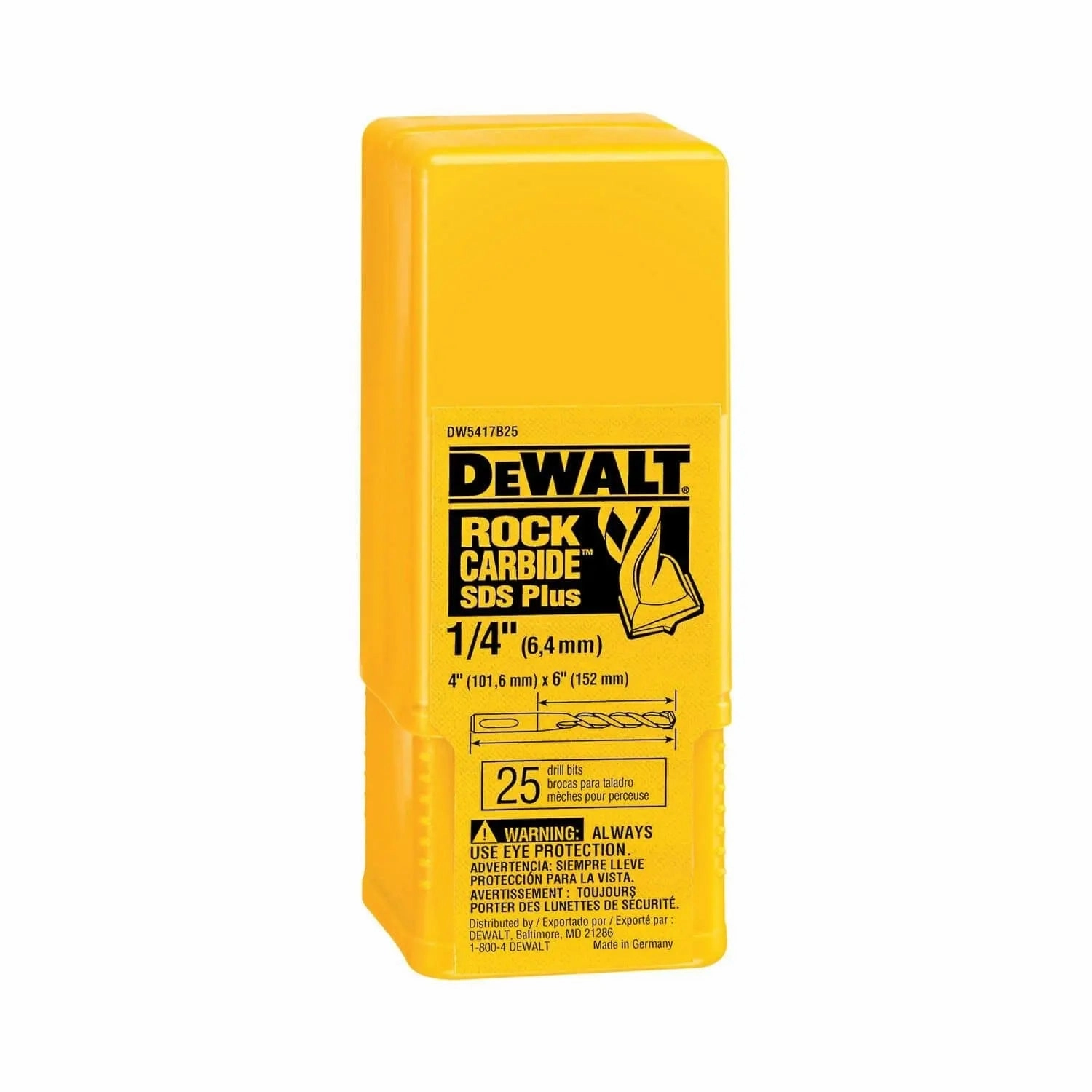 DEWALT DW5417B25-1/4" X 4" X 6" SDS  Hammer Bit