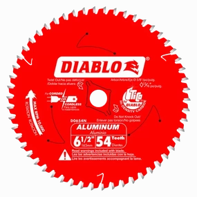 Diablo D0654N -  6 1/2" x 54T Aluminum Cutting Blade