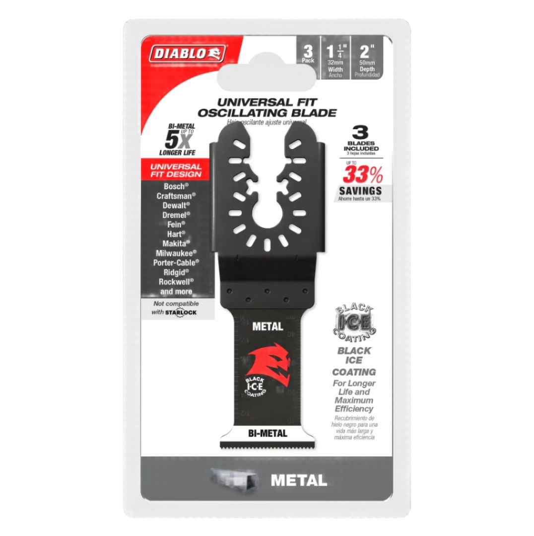 Diablo DOU125BF- 1-1/4 in. Universal Fit Bi-Metal Oscillating Blade for Metal