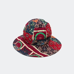 Dome Hat - Multi Colour Stripe Handstitch