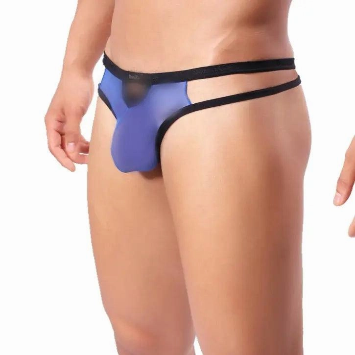 DomiGe Men's Underwear Elastic Waistband Hollow Mesh G-String