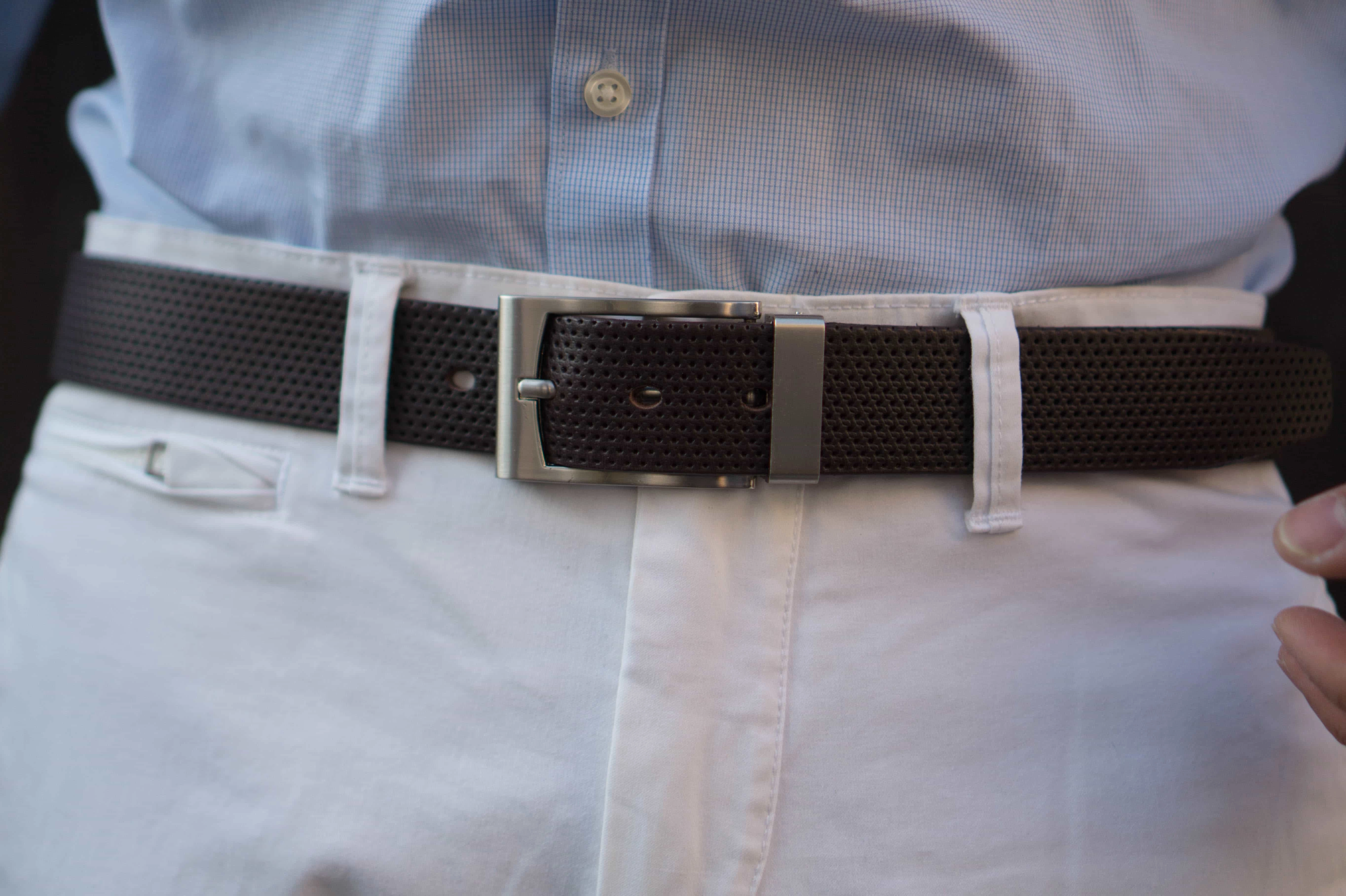 Dotted Patterned 100 % Real Leather Belt