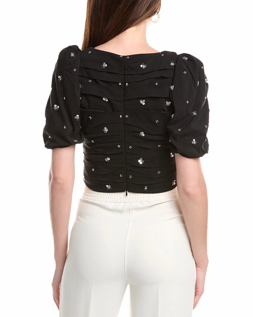 Endless Rose Embellished Pleated Top