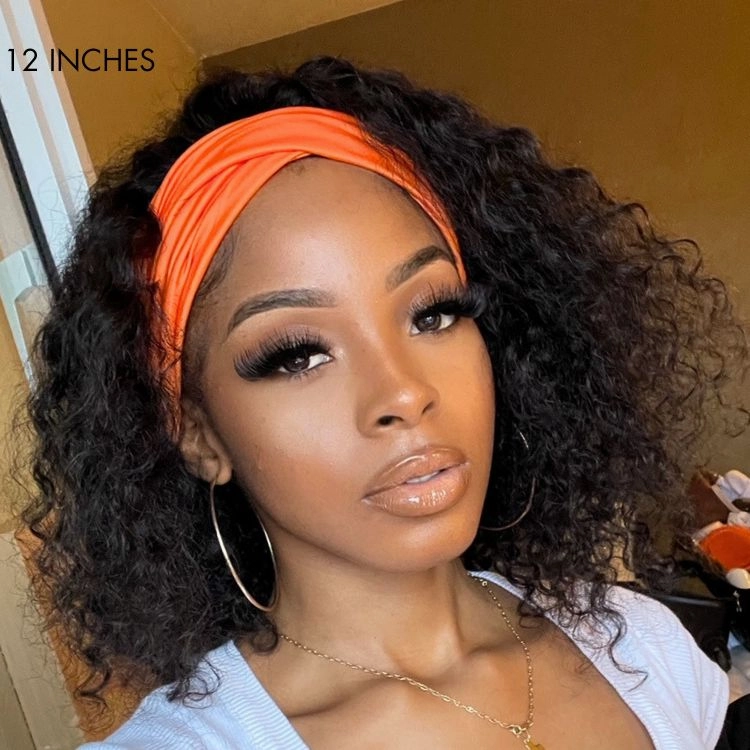 Exclusive Sale | Luvme Hair Throw On & Go Deep Wave No Lace Glueless Long Headband Wig 100% Human Hair (Get Free Trendy Headbands)