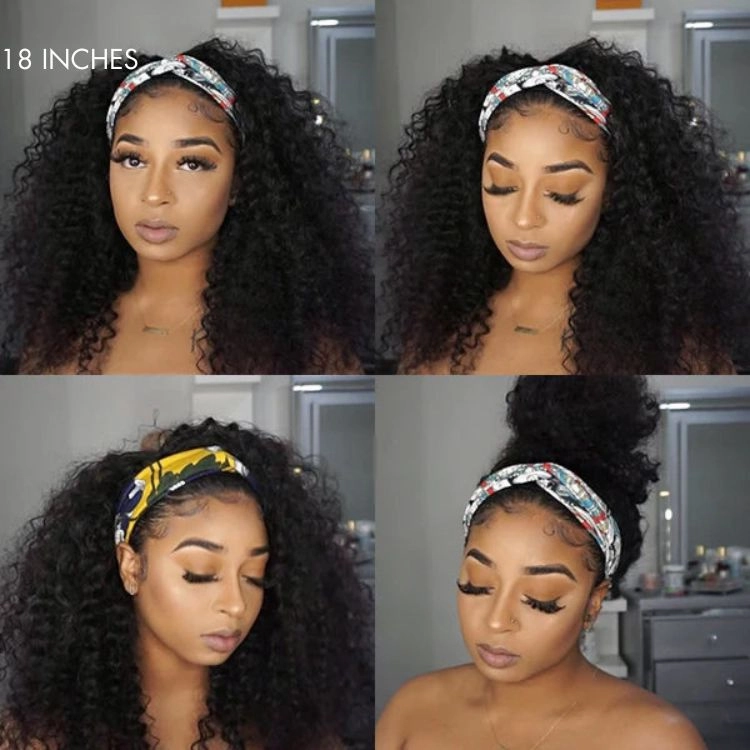 Exclusive Sale | Luvme Hair Throw On & Go Deep Wave No Lace Glueless Long Headband Wig 100% Human Hair (Get Free Trendy Headbands)