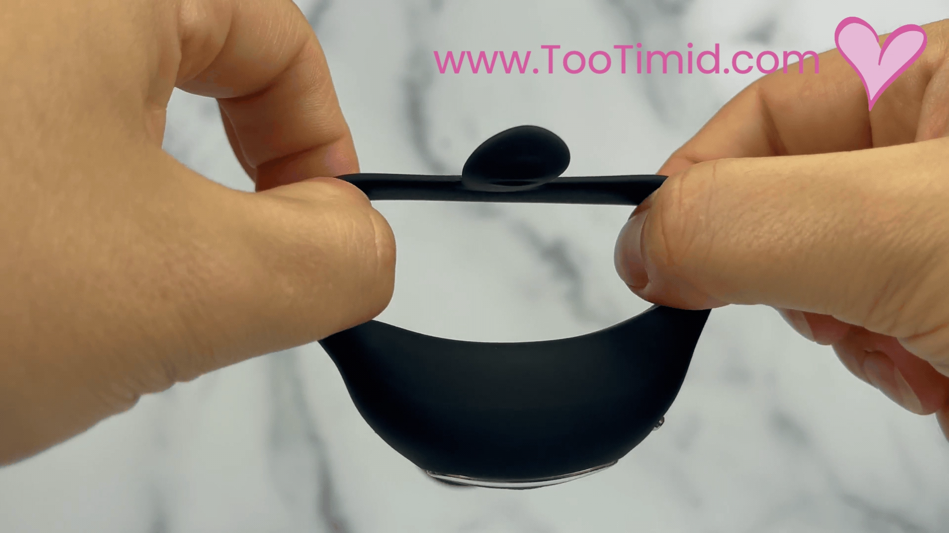 FLIRT Vibrating Silicone C-ring with G-Spot Stimulator & Ball Tickler