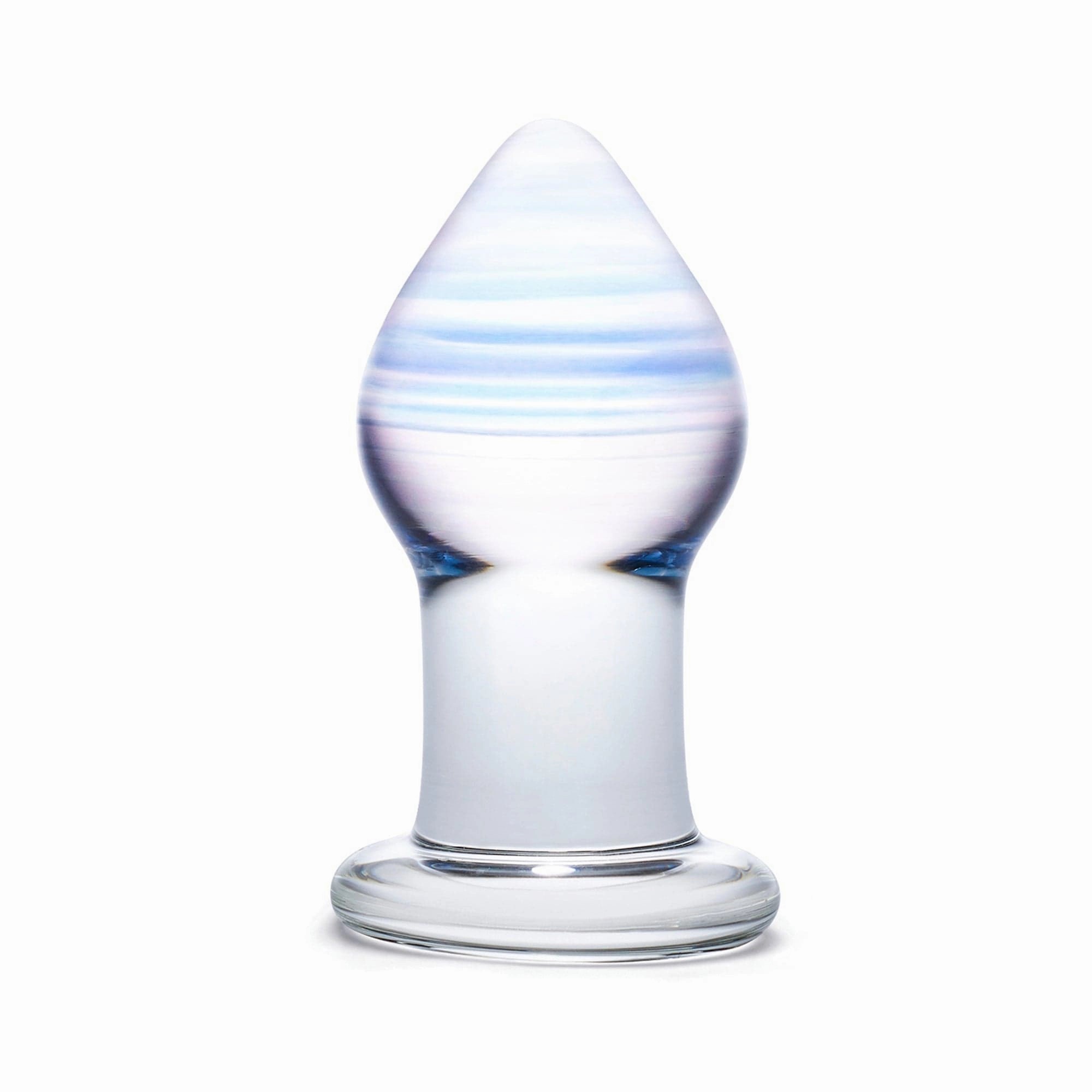 Glas - Amethyst Rain Glass Butt Plug 3.25" (Clear)