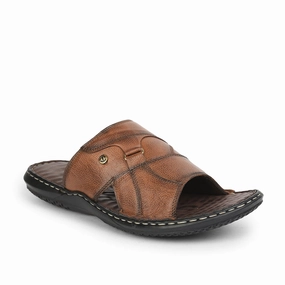 Healers Casual (Tan) Slippers For Men DTL-112 By Liberty