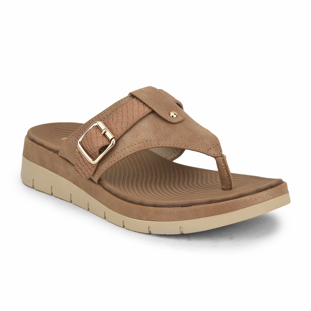 Healers Casual Thong For Ladies (Tan) GI-BZ-17 By Liberty