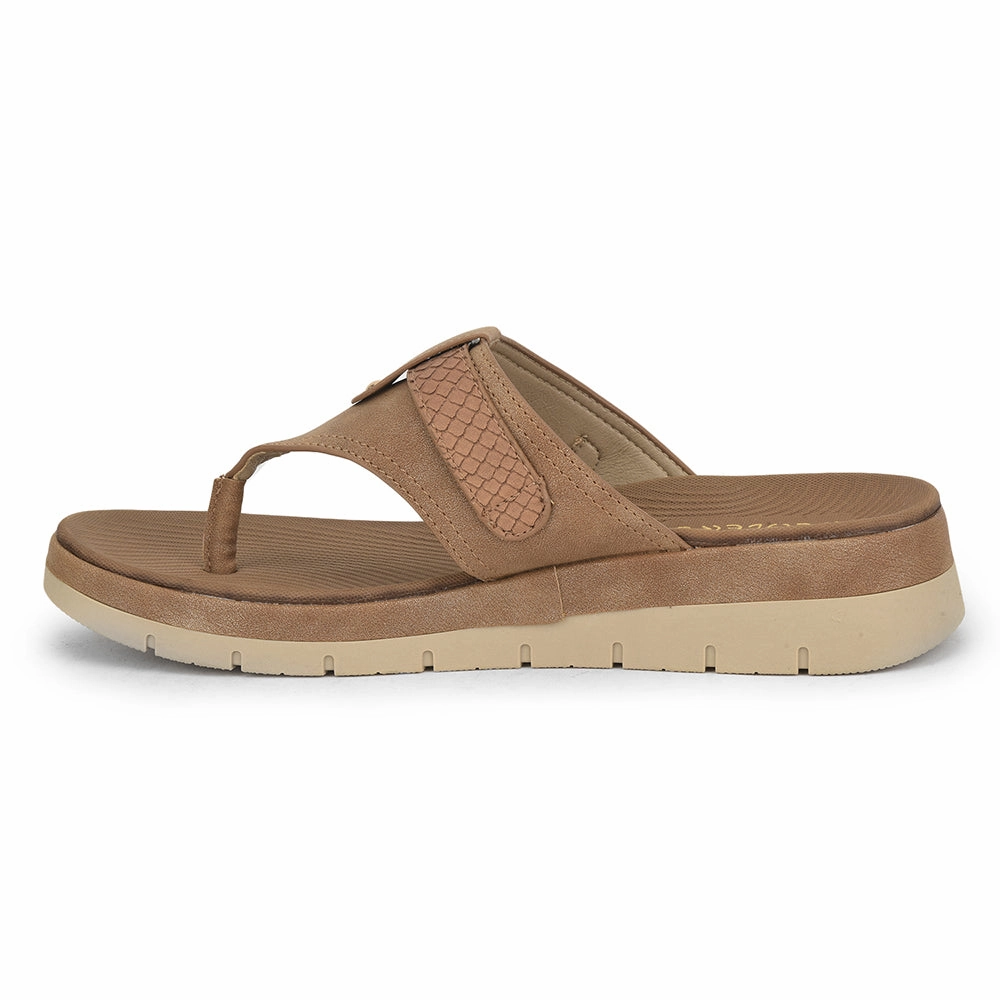Healers Casual Thong For Ladies (Tan) GI-BZ-17 By Liberty
