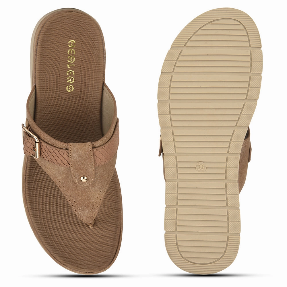 Healers Casual Thong For Ladies (Tan) GI-BZ-17 By Liberty