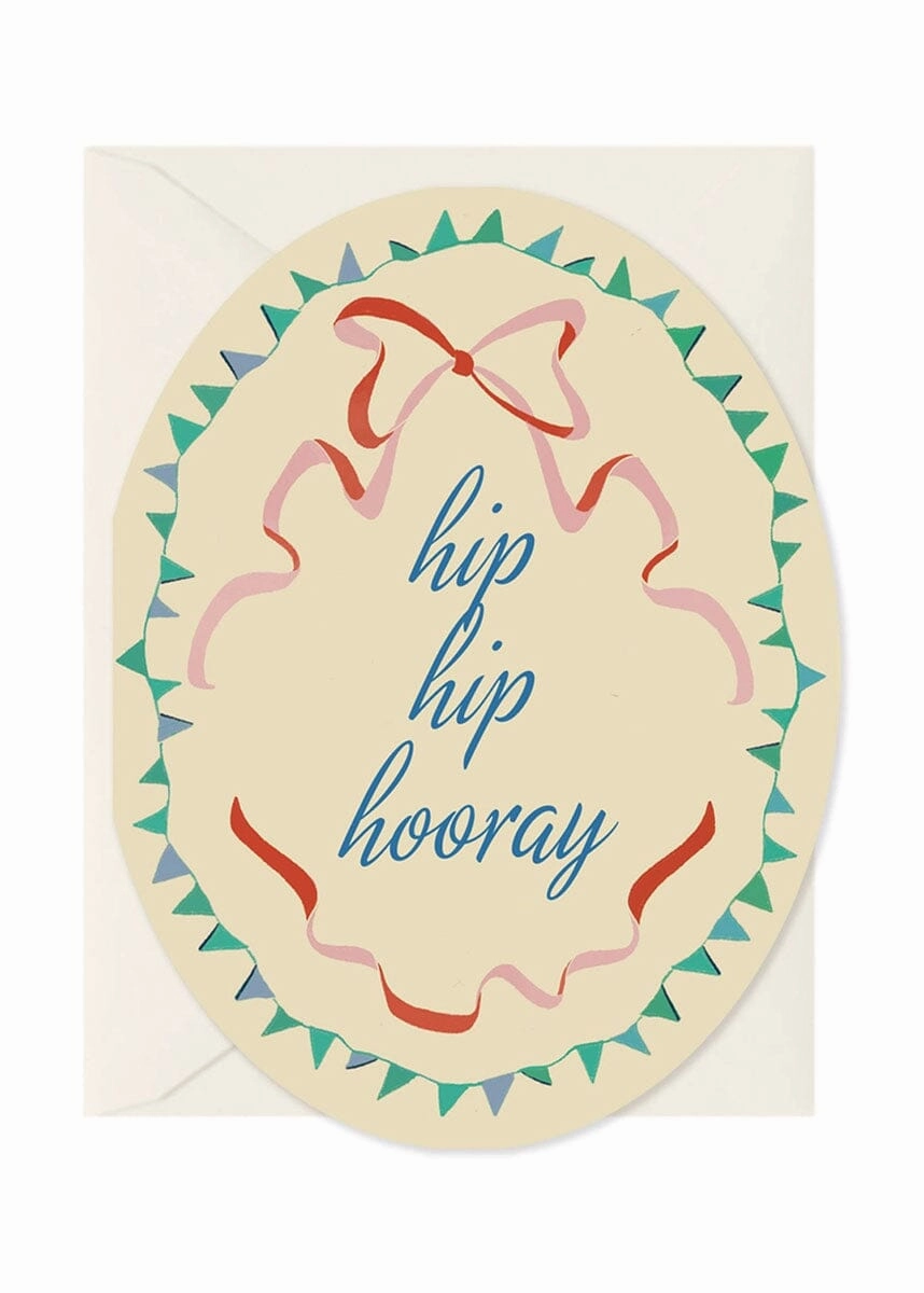 Hip Hip Hooray Oval Card