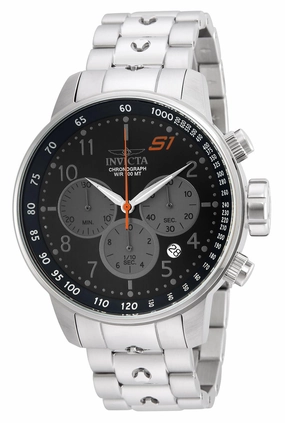 Invicta 23084 Men's S1 Rally Chrono Black Dial Steel Bracelet Watch