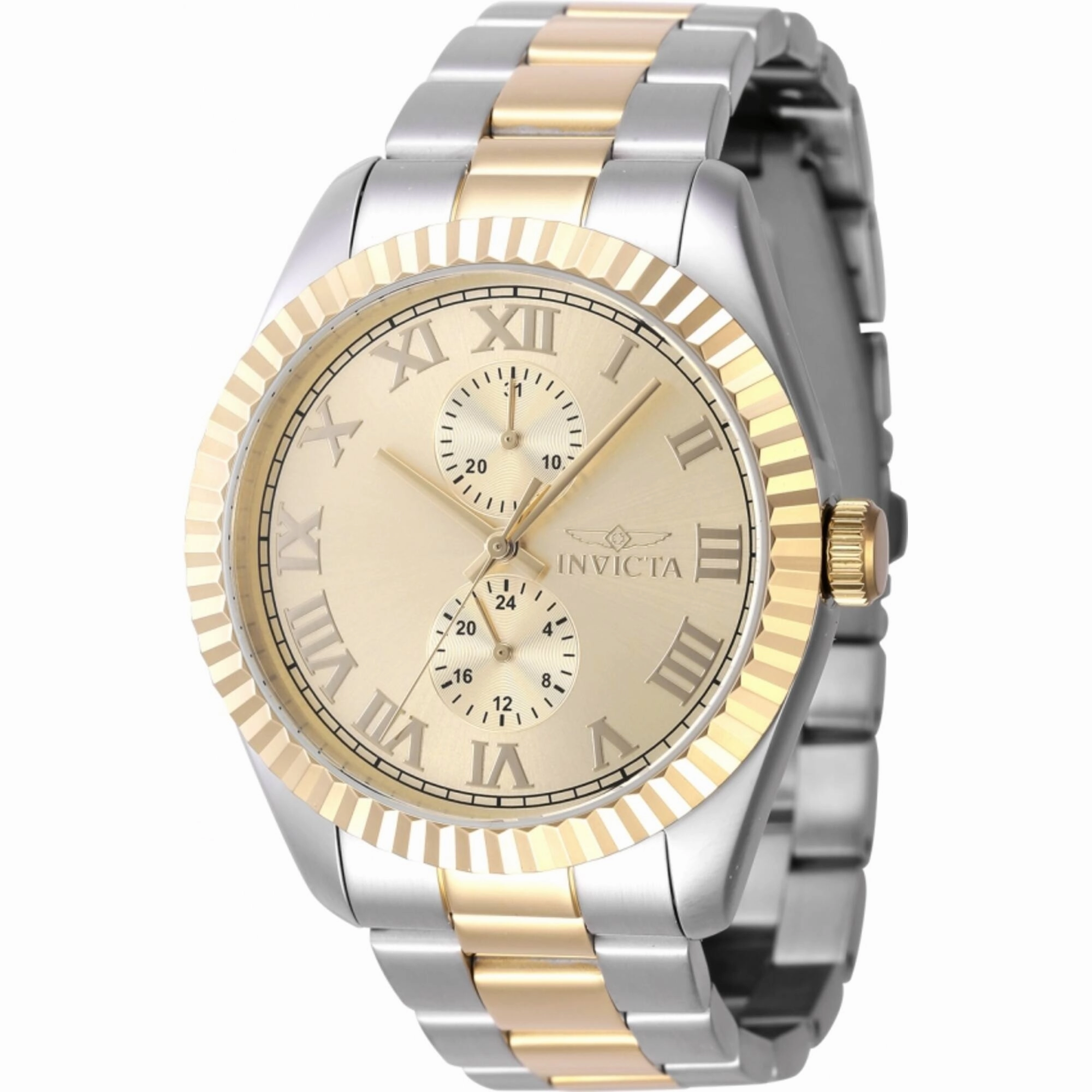 Invicta Men's Quartz Watch - Specialty Gold Tone Dial Two Tone Bracelet | 47428