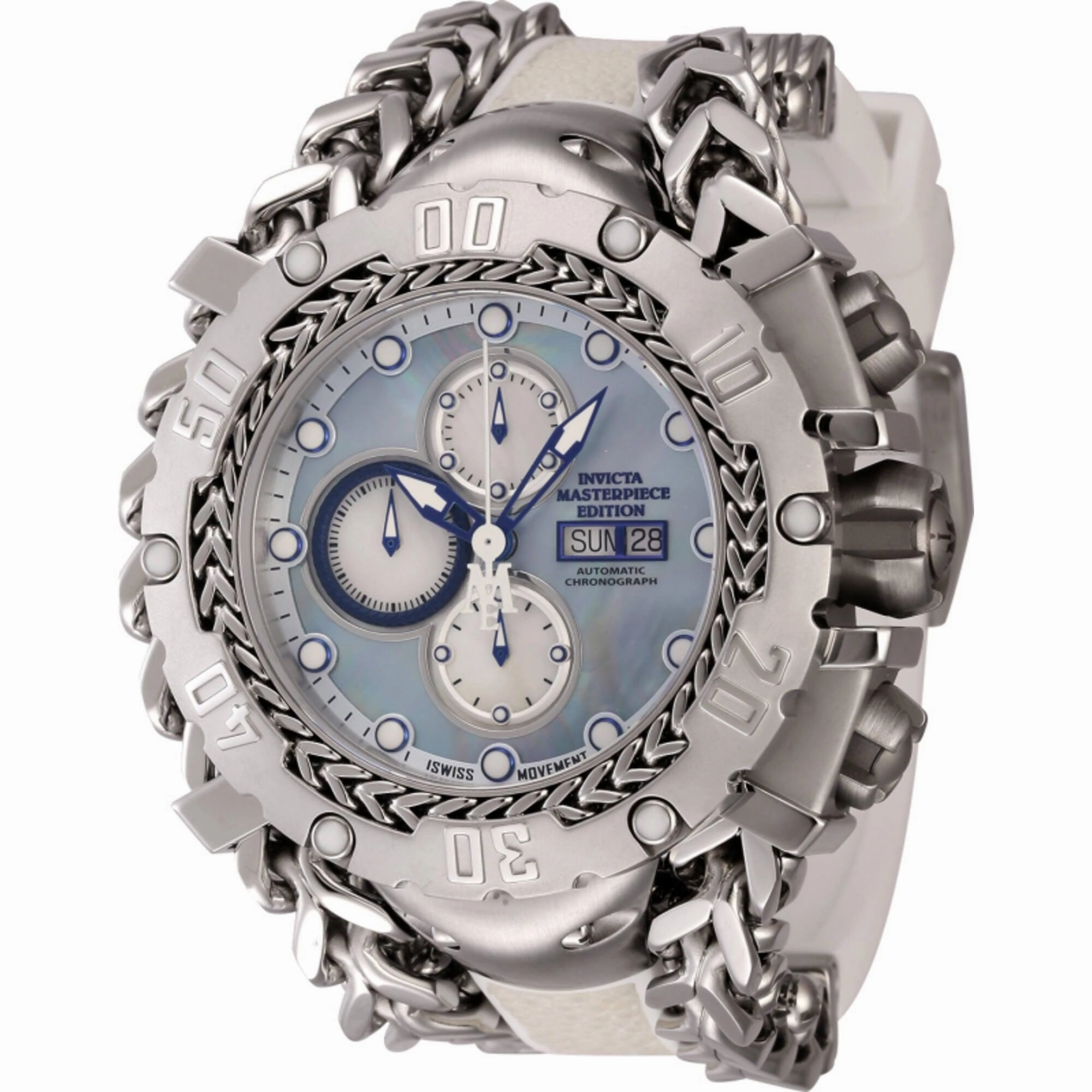 Invicta Men's Watch - Masterpiece Automatic White and Silver Dial Day-Date | 44569
