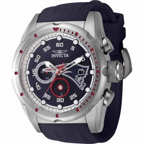 Invicta Men's Watch - NFL New England Patriots Red, Silver and Blue Dial Strap | 45522
