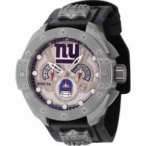 Invicta Men's Watch - NFL New York Giants Chronograph Silver and Black Strap | 45119