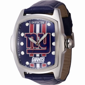 Invicta Men's Watch - NFL New York Giants Quartz Blue Genuine Leather Strap | 45455