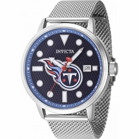 Invicta Men's Watch - NFL Tennessee Titans Blue Dial Steel Mesh Bracelet | 47998