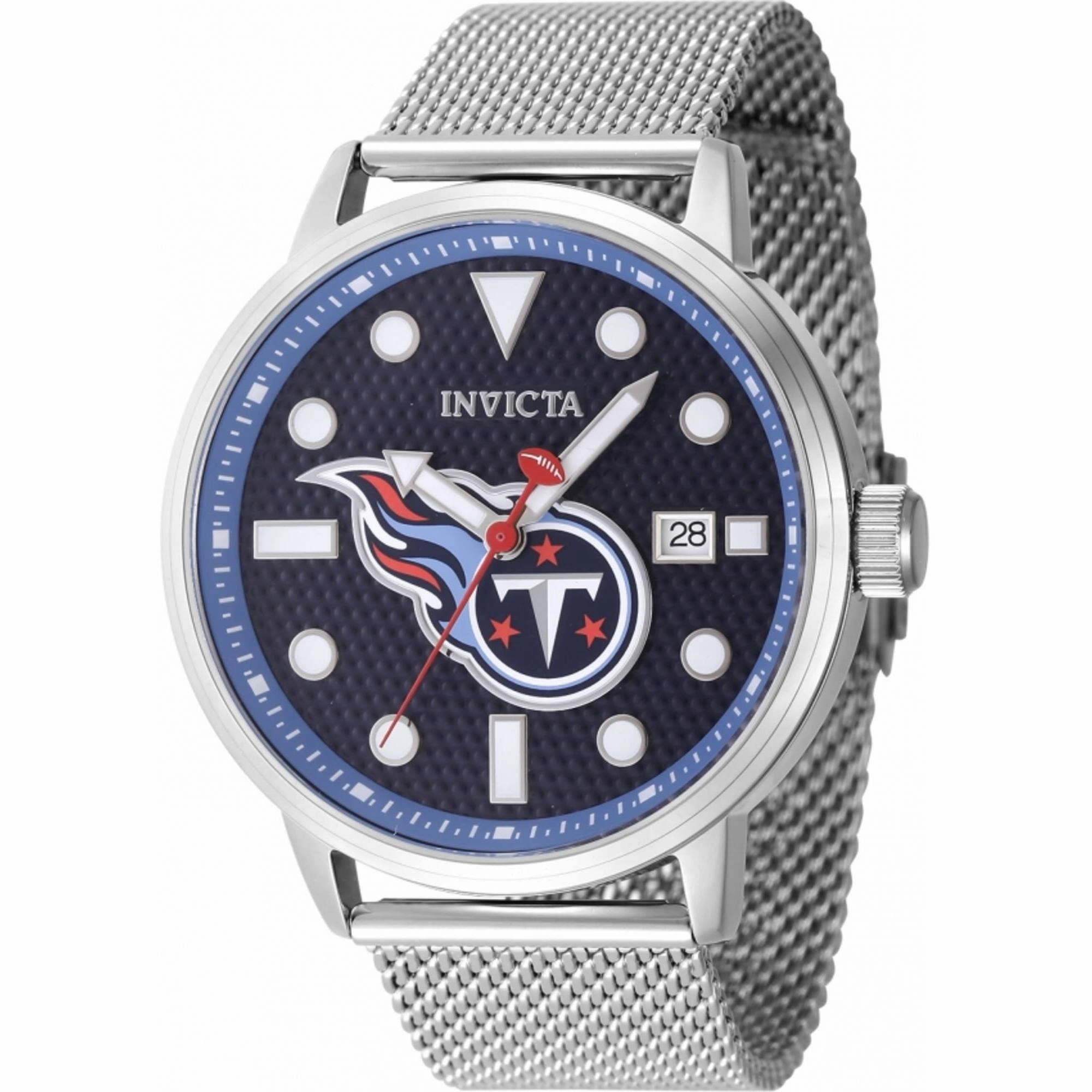 Invicta Men's Watch - NFL Tennessee Titans Blue Dial Steel Mesh Bracelet | 47998
