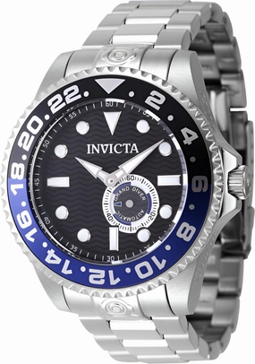 Invicta Men's Watch - Pro Diver Automatic Black and Silver Dial Steel Bracelet | 47295