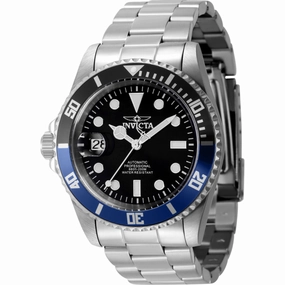 Invicta Men's Watch - Pro Diver Black Dial Silver Stainless Steel Bracelet | 43977