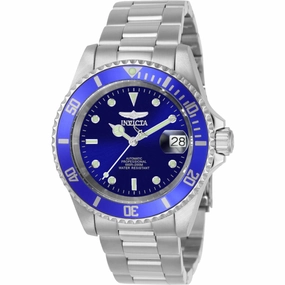 Invicta Men's Watch - Pro Diver Quartz Blue Dial Stainless Steel Bracelet | 9094OB