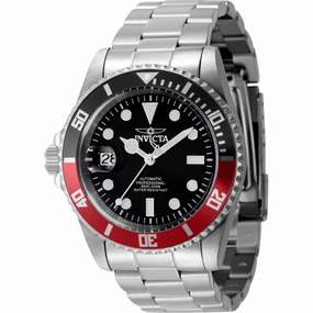 Invicta Men's Watch - Pro Diver Rotating Bezel Black Dial Silver Bracelet | 43978