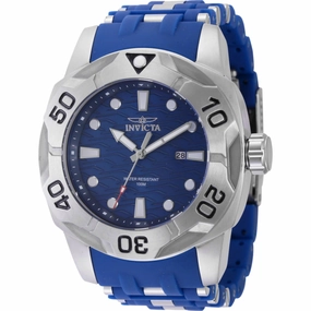 Invicta Men's Watch - Sea Spider Rotating Bezel Blue and Silver Tone Strap | 44115