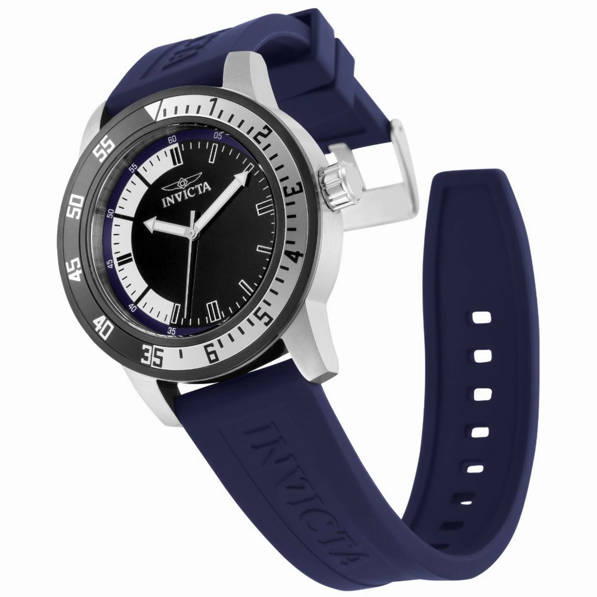 Invicta Men's Watch - Specialty White, Blue and Black Dial Silicone Strap | 34013
