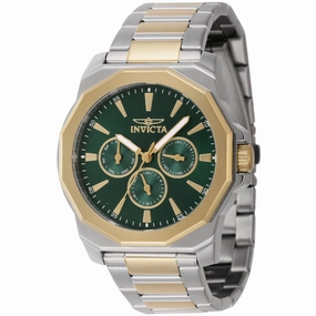 Invicta Men's Watch - Speedway Quartz Green Dial Two Tone Steel Bracelet | 46847