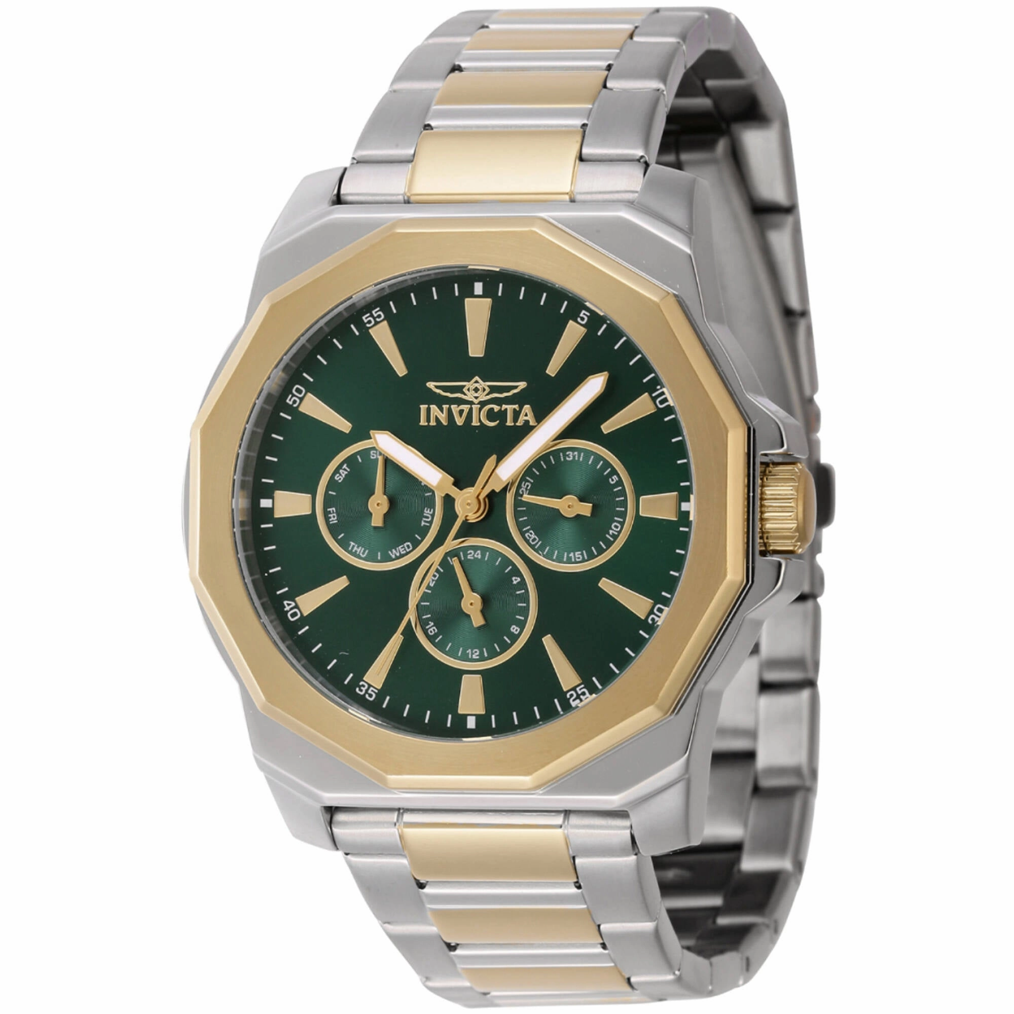 Invicta Men's Watch - Speedway Quartz Green Dial Two Tone Steel Bracelet | 46847