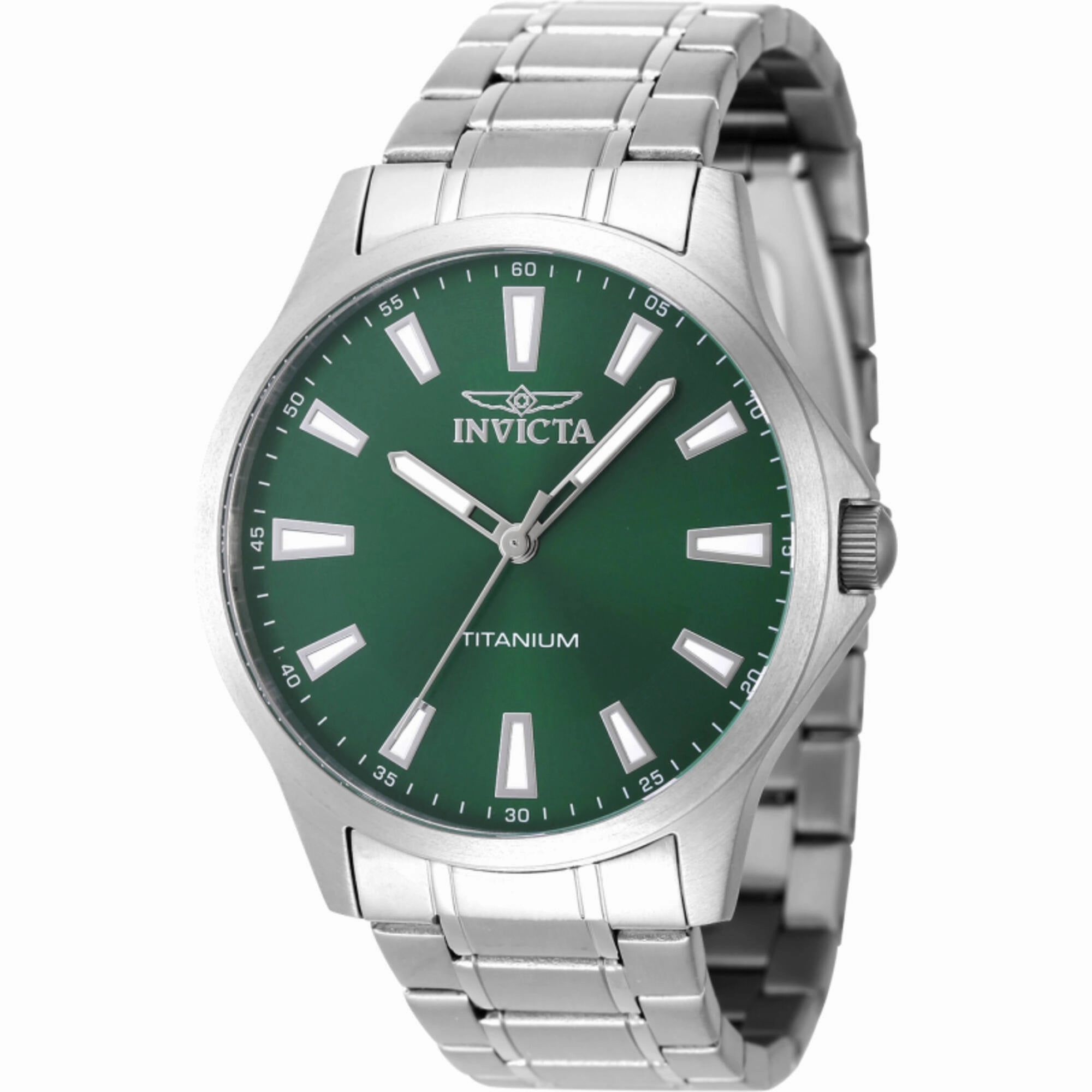 Invicta Men's Watch - TI-22 Quartz Green Brass Dial Titanium Tone Bracelet | 47518