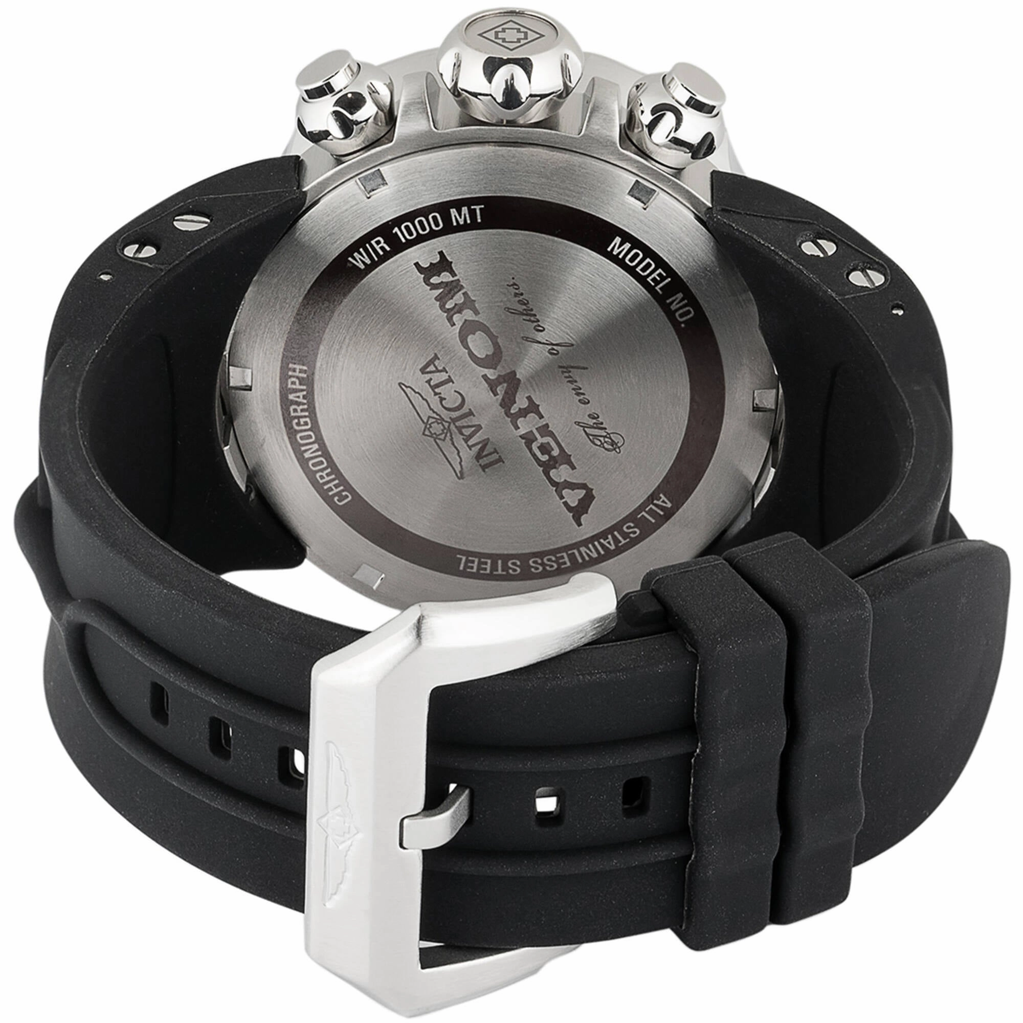 Invicta Men's Watch - Venom Quartz Black Mother of Pearl Dial Silicone Strap | 46465